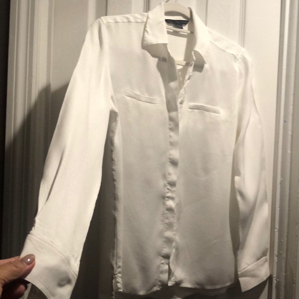 Lovely White Long Sleeves Top